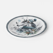 Winter Vibes Horse - Verjaardag Papieren Bordje (Gekanteld)