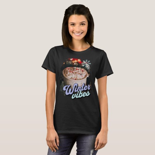 Winter Vibes Hot Cacao T-shirt (Voorkant volledig)
