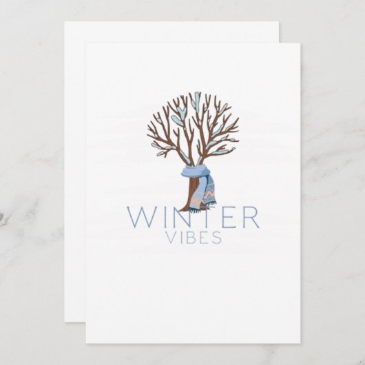 Winter Vibes Kaart (Voorkant / Achterkant)