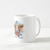 Winter vibes Koe in een rodelbaan Koffiemok (Voorkant rechts)