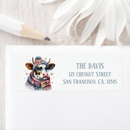 Winter Vibes Koe - Retouradres Etiket (Insitu)