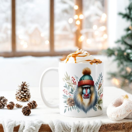 Winter Vibes Mandrill Aap - Koffiemok