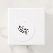 Winter Vibes - Minimalistische Sneeuwvlok en Berg Bedankjes Labels (In situ)