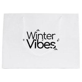 Winter Vibes - Minimalistische Sneeuwvlok en Berg Groot Cadeauzakje
