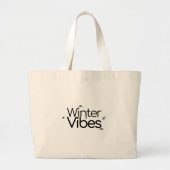 Winter Vibes - Minimalistische Sneeuwvlok en Berg Grote Tote Bag (Voorkant)