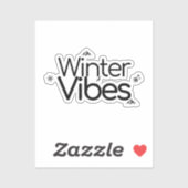 Winter Vibes - Minimalistische Sneeuwvlok en Berg Sticker (Vel)