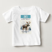 Winter Vibes Moose - 1e verjaardag T-shirt (Voorkant)