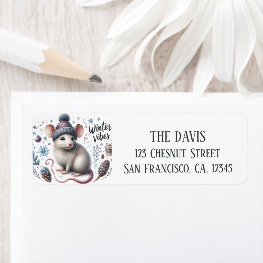Winter Vibes Mouse - Retouradres Etiket (Insitu)