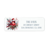 Winter Vibes Noordelijke Kardinaal - Retouradres Etiket (Voorkant)