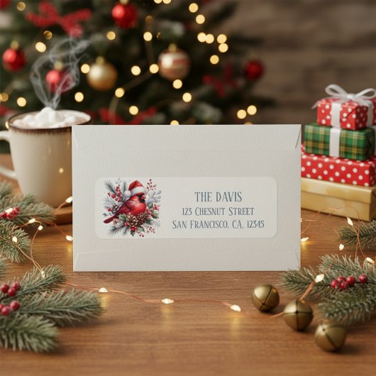 Winter Vibes Noordelijke Kardinaal - Retouradres Etiket