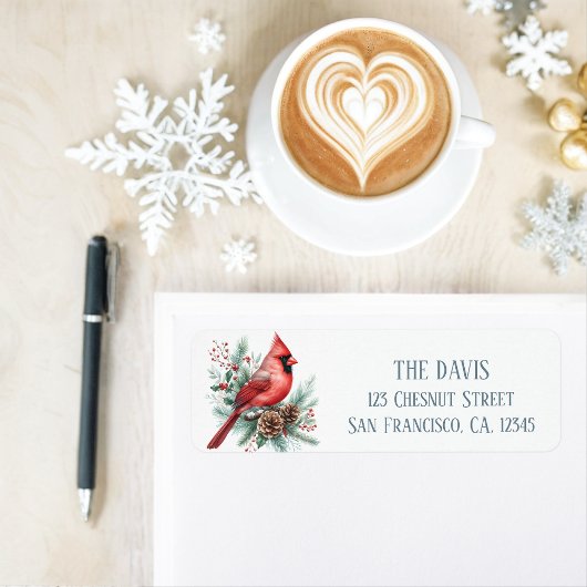 Winter Vibes Noordelijke Kardinaal - Retouradres Etiket