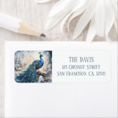 Winter Vibes Peacock - Retouradres Etiket (Insitu)