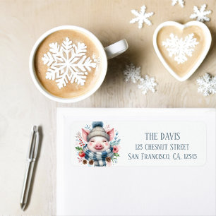 Winter Vibes Pig - Retouradres Etiket