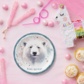 Winter Vibes Polar Beer Verjaardag Papieren Bordje (Feest)