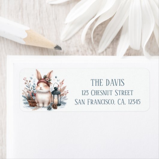 Winter Vibes Rabbit - Retouradres Etiket (Insitu)