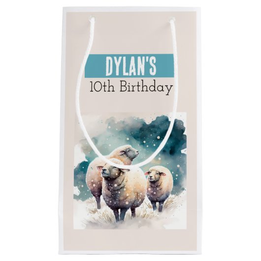 Winter vibes schapen - klein cadeauzakje (Voorkant)