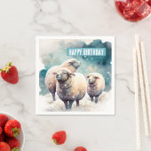 Winter vibes schapen - Verjaardagsfeest - Servet (Insitu)