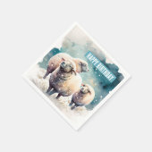 Winter vibes schapen - Verjaardagsfeest - Servet (Hoek)