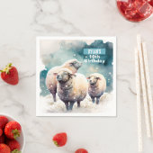 Winter vibes schapen - Verjaardagsfeest - Servet (Insitu)