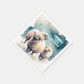 Winter vibes schapen - Verjaardagsfeest - Servet (Hoek)