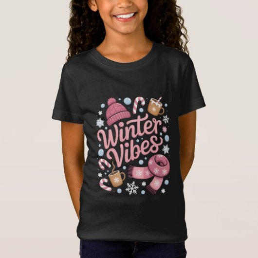Winter Vibes Season Cold Weather Hello Winter T-shirt (Voorkant)