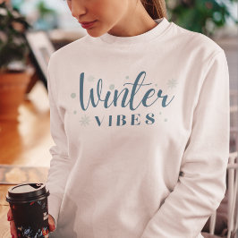 Winter Vibes Snowballen en Snowflakes Trui