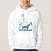 Winter Vibes Snowy Fantasy Design Hoodie (Voorkant)
