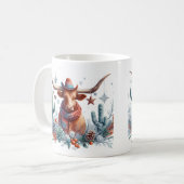 Winter Vibes Texas Longhorn - Koffiemok (Voorkant links)