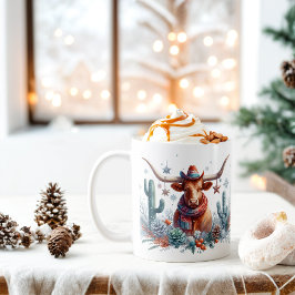 Winter Vibes Texas Longhorn - Koffiemok