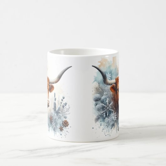 Winter Vibes Texas Longhorn - Koffiemok (Center)