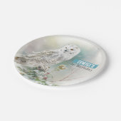 Winter vibes Uil - Verjaardagsfeest - Papieren Bordje (Gekanteld)