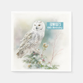 Winter vibes Uil - Verjaardagsfeest - Servet