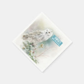 Winter vibes Uil - Verjaardagsfeest - Servet (Hoek)