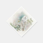 Winter vibes Uil - Verjaardagsfeest - Servet (Hoek)