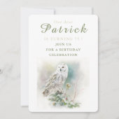 Winter vibes Uil - Verjaardagsuitnodiging Kaart (Voorkant)