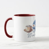 Winter vibes vriendelijke sneeuwman mok (Links)