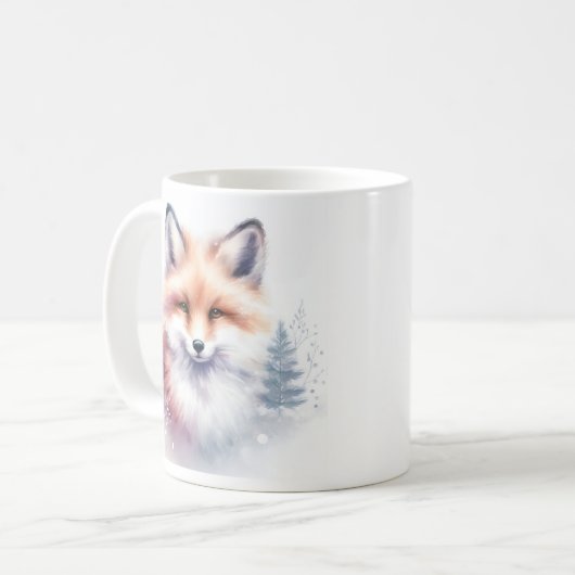 Winter Vibes Waterverf Baby Fox - Koffiemok (Voorkant links)