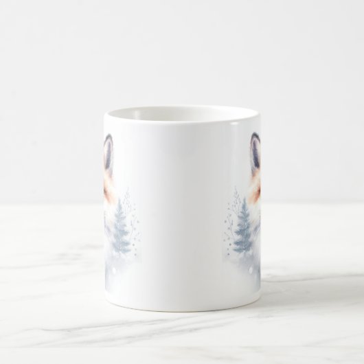 Winter Vibes Waterverf Baby Fox - Koffiemok (Center)