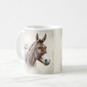 Winter Vibes Waterverf Donkey Koffiemok (Voorkant links)