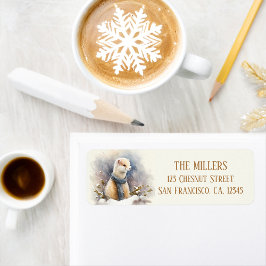 Winter Vibes Waterverf Ermine Retouradres Etiket