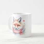 Winter Vibes Waterverf Fox - Koffiemok (Voorkant links)