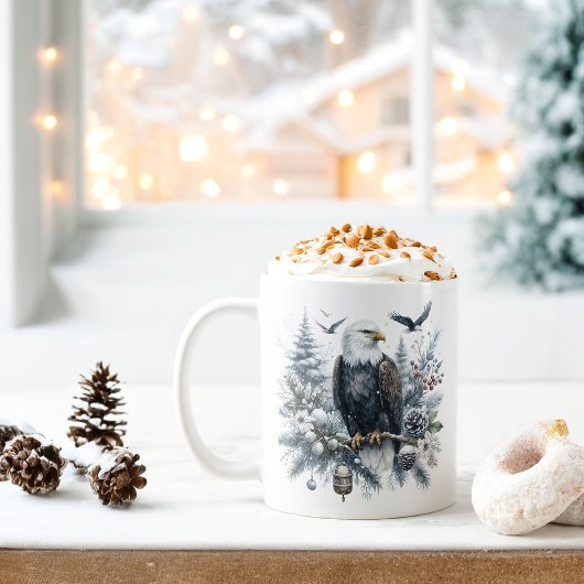 Winter Vibes Waterverf Kale Adelaar - Koffiemok