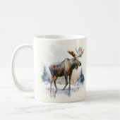 Winter Vibes Waterverf Moose Koffiemok (Links)