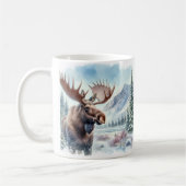 Winter Vibes Waterverf Moose - Koffiemok (Links)