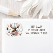 Winter Vibes Waterverf Moose Retouradres Etiket (Insitu)