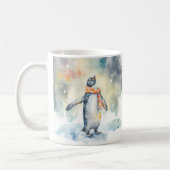Winter Vibes Waterverf Pinguïn Koffiemok (Links)