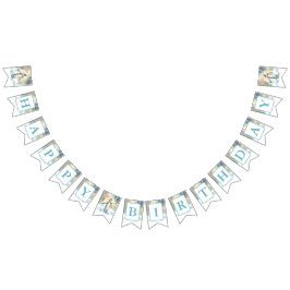 Winter Vibes Waterverf Pinguïn - Verjaardag Vlaggetjes