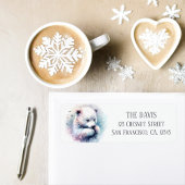Winter Vibes Waterverf Polar Beer Retouradres Etiket