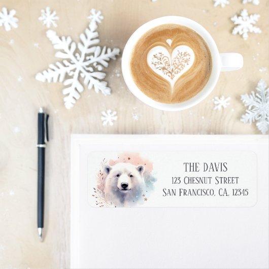 Winter Vibes Waterverf Polar Beer Retouradres Etiket