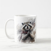 Winter Vibes Waterverf Raccoon Koffiemok (Links)